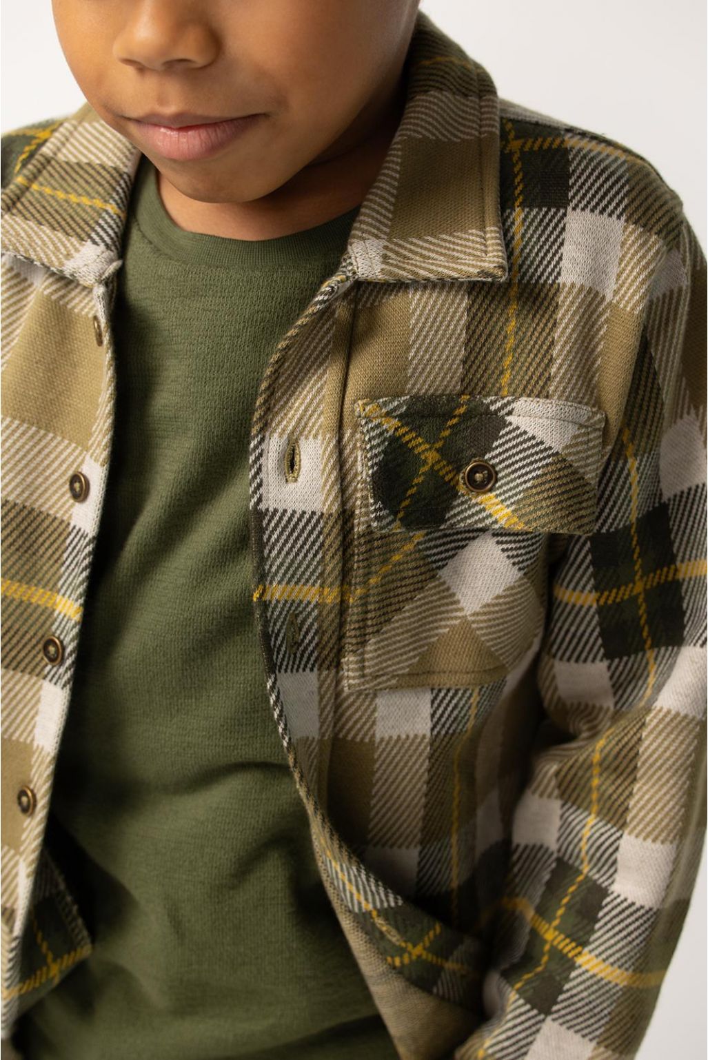 Shirt Russell - Check Pattern Medium Green