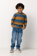 Jumper Rainelle - Stripe Pattern Dark Blue