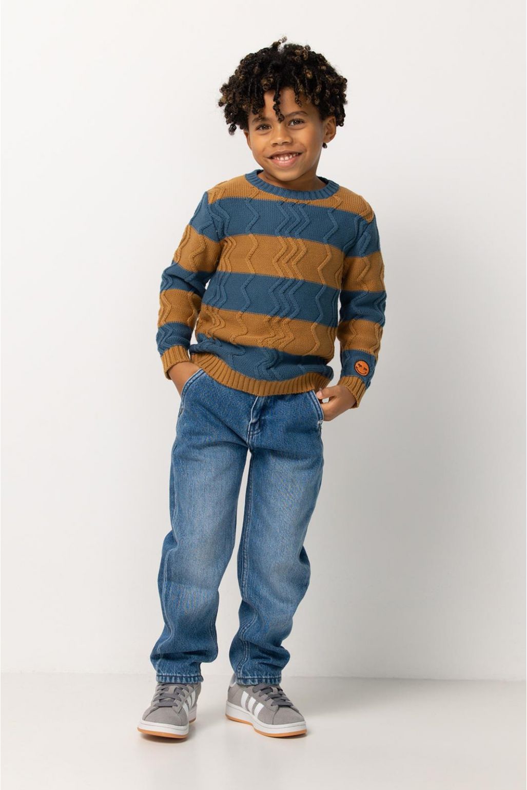 Jumper Rainelle - Stripe Pattern Dark Blue