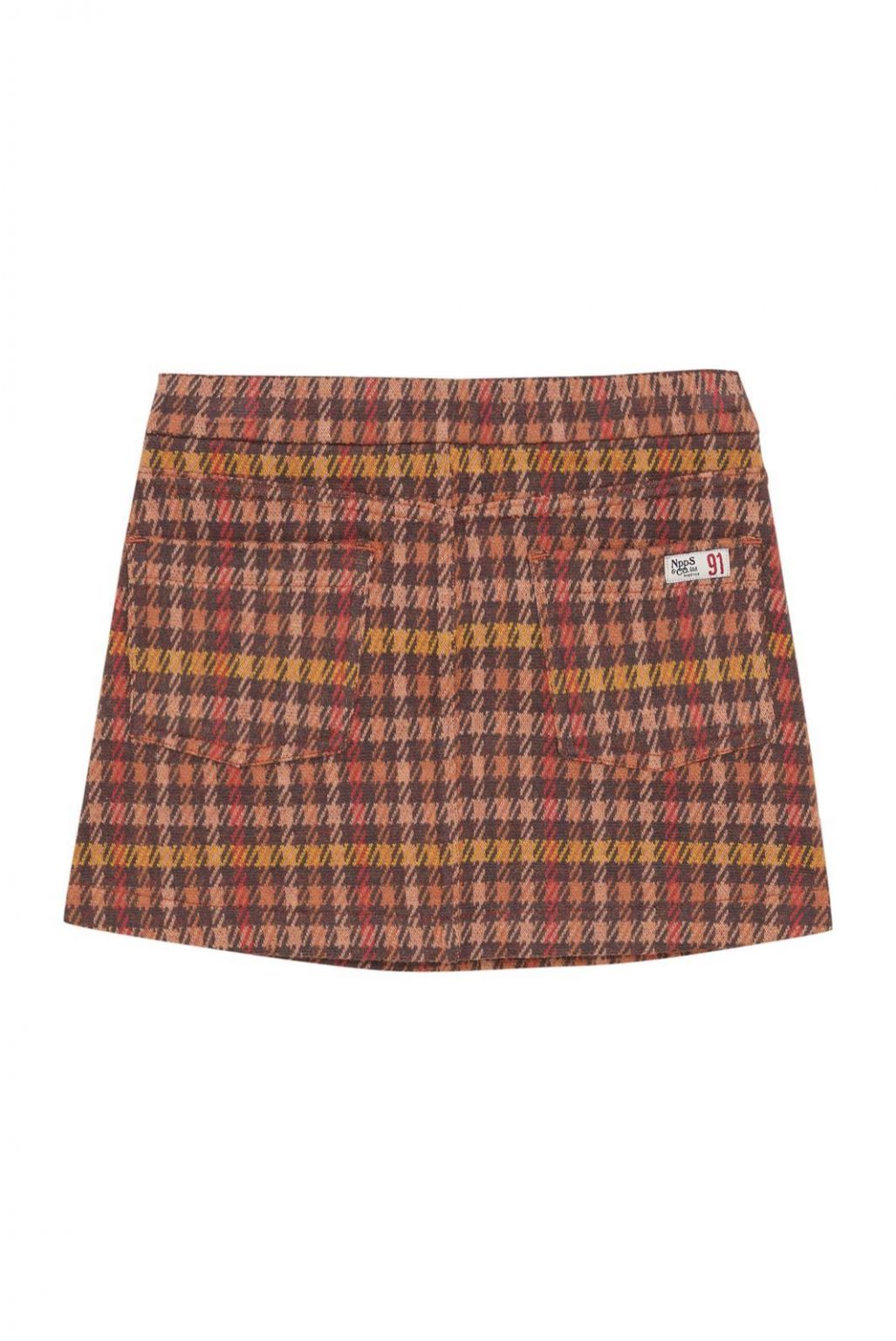 Skirt Portola - Check Pattern Light Brown
