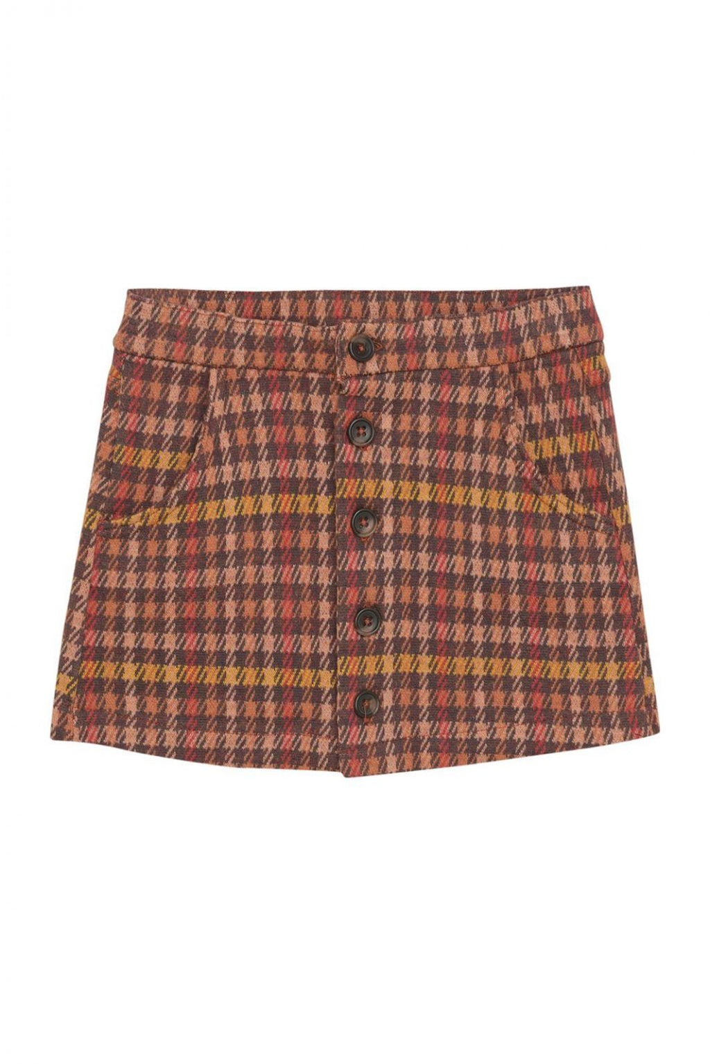 Skirt Portola - Check Pattern Light Brown
