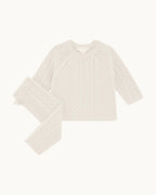 Bowen Cable Knit Two Piece Set - Milky White