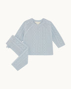 Bowen Cable Knit Two Piece Set - Milky White