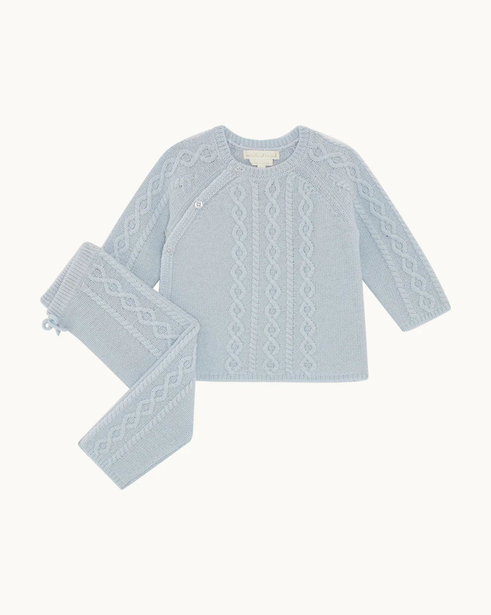 Bowen Cable Knit Two Piece Set - Blue