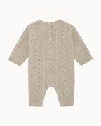 Bowie Cable Knit Romper - Oat Brown