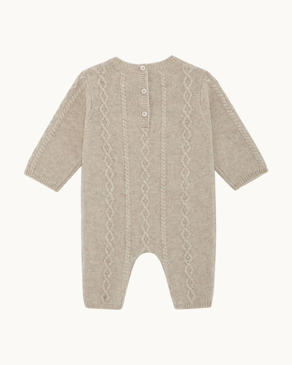 Bowie Cable Knit Romper - Oat Brown