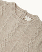 Bowie Cable Knit Romper - Oat Brown