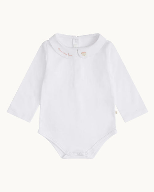 "Home Sweet Home Peter Pan Collar Onesie - Pink"