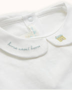 "Home Sweet Home Peter Pan Collar Onesie - Pink"