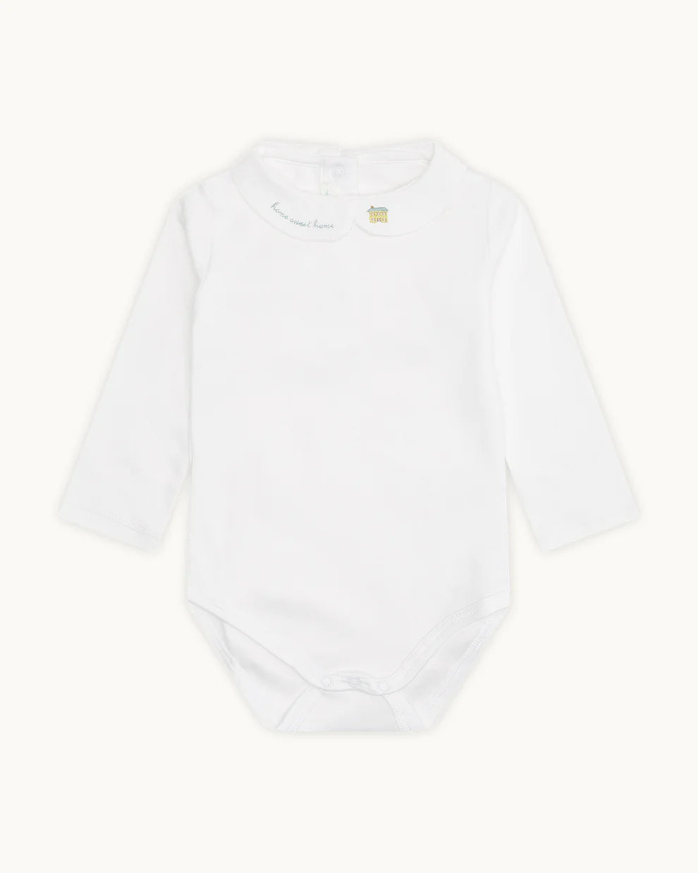 "Home Sweet Home Peter Pan Collar Onesie - Pink"