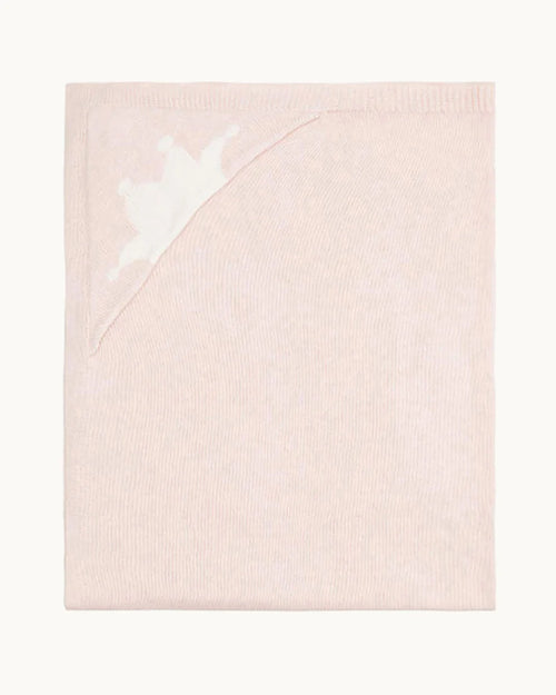 "Knitted Crown  Blanket - Pink"